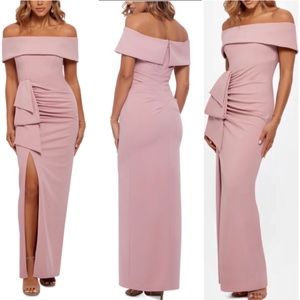 Xscape Strapless Mauve Dress